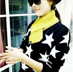 Joker color pure wool knitting scarf wholesale