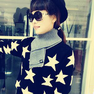 Joker color pure wool knitting scarf wholesale