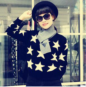 Wool triangle leather label scarves wholesale