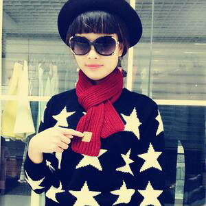 Pure color knitting wool scarf wholesale