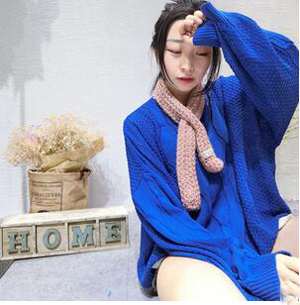 Joker variegated yarn trend long towel woven label scarf wholesale
