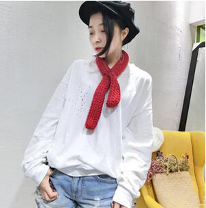 Joker variegated yarn trend long towel woven label scarf wholesale