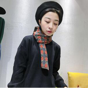 Warm female lattice knitting scarf wholesale