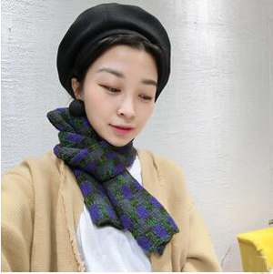 Warm female lattice knitting scarf wholesale