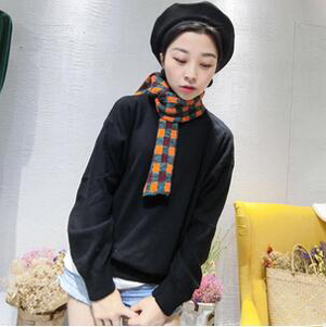 Warm female lattice knitting scarf wholesale