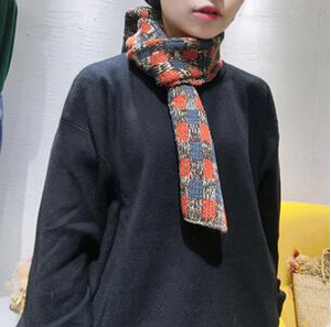 Warm female lattice knitting scarf wholesale