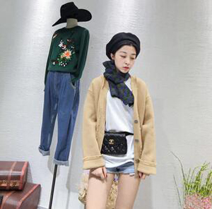 Warm female lattice knitting scarf wholesale