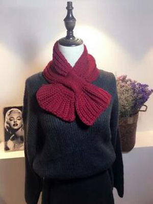 Small cross fish tail wool knitting scarf wholesale