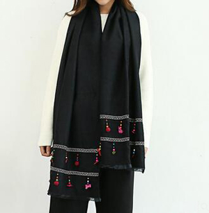 Female national wind imitation dual-use cashmere scarf wholesale