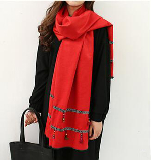 Female national wind imitation dual-use cashmere scarf wholesale