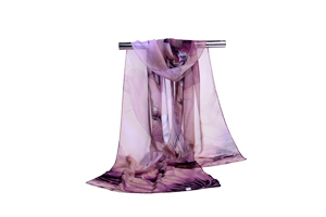 Female chiffon color flower design scarf wholesale