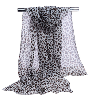 Female chiffon leopard grain design scarf wholesale
