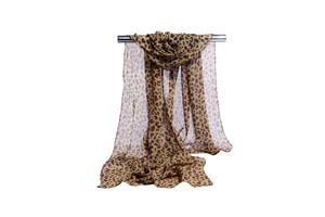 Female chiffon leopard grain design scarf wholesale