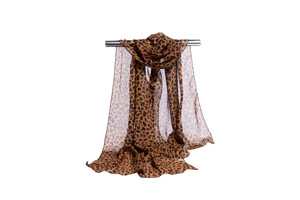 Female chiffon leopard grain design scarf wholesale