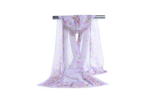 Female chiffon pure fresh small flower scarf wholesale