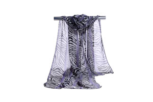 Female zebra chiffon scarf wholesale