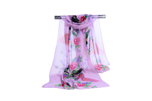 Female color amaryllis chiffon scarf wholesale