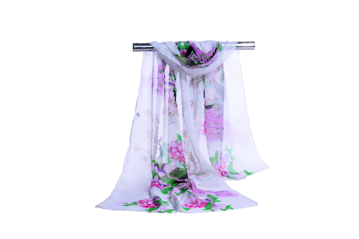 Female color amaryllis chiffon scarf wholesale