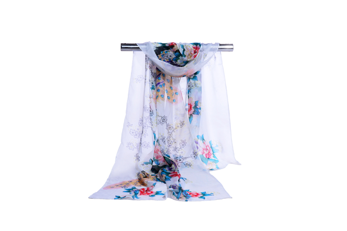 Female color amaryllis chiffon scarf wholesale