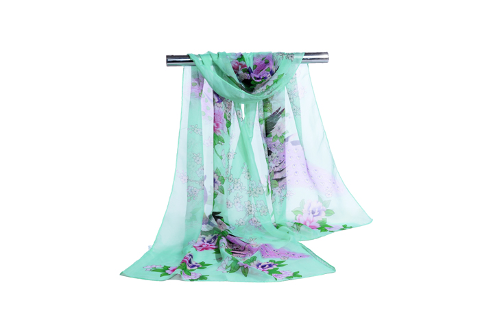 Female color amaryllis chiffon scarf wholesale