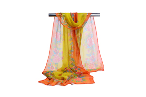 Female chiffon flower scarf wholesale