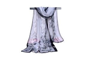 Female chiffon flower scarf wholesale