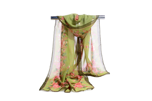 Female chiffon flower scarf wholesale