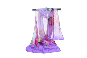 Female color chrysanthemum chiffon scarf wholesale