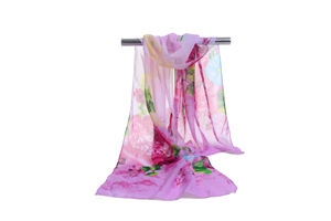 Female color chrysanthemum chiffon scarf wholesale