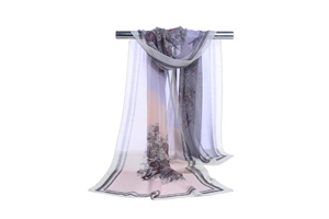 Female snow trees chiffon scarf wholesale