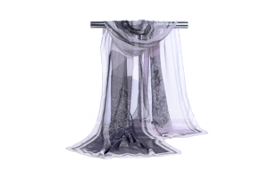 Female snow trees chiffon scarf wholesale
