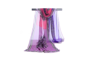 Female snow trees chiffon scarf wholesale