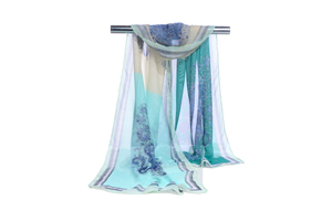 Female snow trees chiffon scarf wholesale