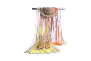 Female snow trees chiffon scarf wholesale
