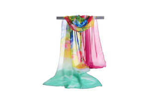 Female mixed color chiffon scarf wholesale
