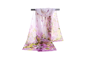 Female color printing chiffon scarf wholesale