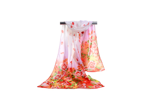 Female color printing chiffon scarf wholesale