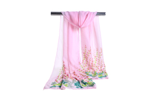 Female green flowers chiffon scarf wholesale