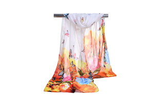 Madam butterfly pattern chiffon scarf wholesale