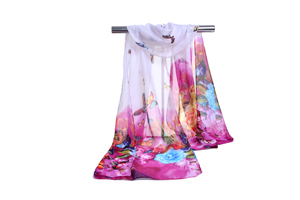 Madam butterfly pattern chiffon scarf wholesale