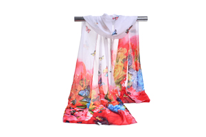 Madam butterfly pattern chiffon scarf wholesale