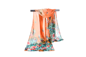 Female peacock chiffon scarf wholesale