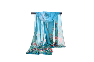 Female peacock chiffon scarf wholesale