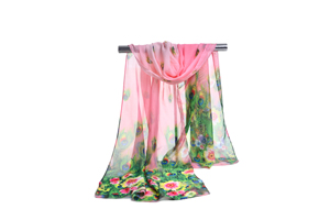 Female peacock chiffon scarf wholesale