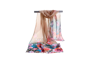 Female rose pattern chiffon scarf wholesale