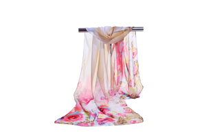 Female rose pattern chiffon scarf wholesale