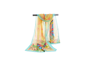 Female color butterfly chiffon scarf wholesale