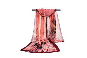 Female color butterfly chiffon scarf wholesale