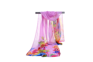 Female dyeing color chiffon scarf wholesale
