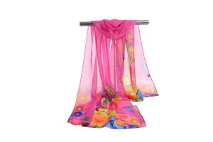 Female dyeing color chiffon scarf wholesale